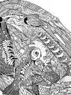 The Heron - detail / Available as Limited Edition prints, Open Edition prints (smaller) or canvas prints