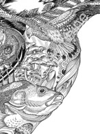 The Kingfisher - detail / Available as Limited Edition prints, Open Edition prints (smaller) or canvas prints