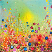  • YC2040 • £sold • 40 x 40cm • Oil and mixed media on box canvas